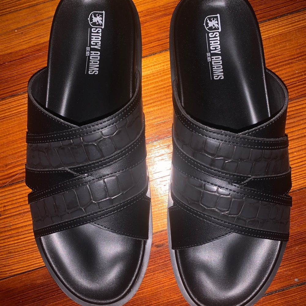 Stacy Adams Mondo cross-strap Slide Sandals